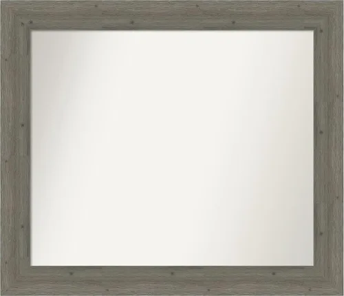 Miniatura 74 de Amanti Art Espejo de baño gris para sobre el fregadero, 27 x 27 pulgadas, espejo de tocador cuadrado gris, marco de madera rústica de campo medio