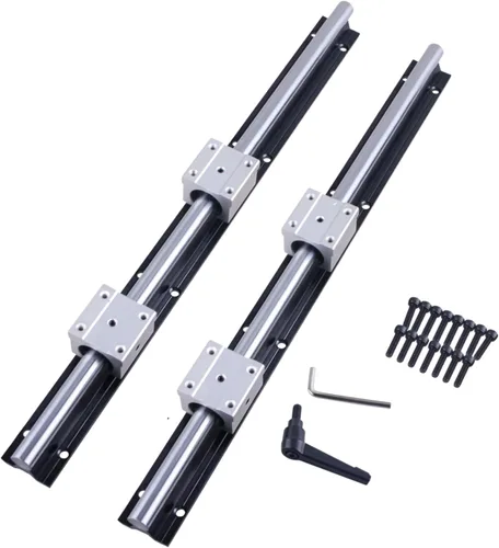 Miniatura 9 de ANWOK - Riel lineal SBR20-23.622 in/23.6 pulgadas, riel deslizante lineal con 4 bloques de rodamientos SBR20UU para routers CNC de bricolaje