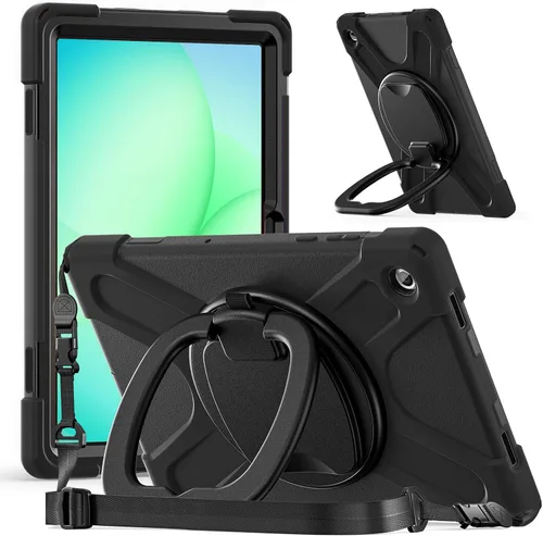 Miniatura 112 de 360 Rotation Case for Galaxy Tab ActivePro/Tab Active4 Pro/Active 5 Pro 10.1" Sturdy Cover Rotate Ring Stand Shoulder Carrying Strap Hand Strap