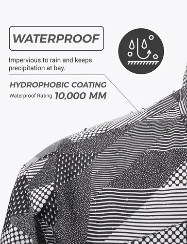Miniatura 4 de wantdo Men's Big and Tall Waterproof Mountain Ski Jacket Plus Size Snow Winter Coat with Hood