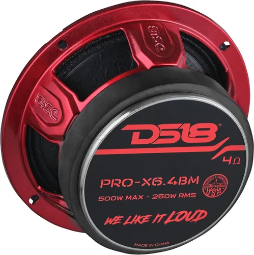 Miniatura 9 de Altavoz DS18 PRO de rango medio, cúpula en compresión de aluminio roja, altavoces de puerta de audio de alta calidad para auto o camión sistema