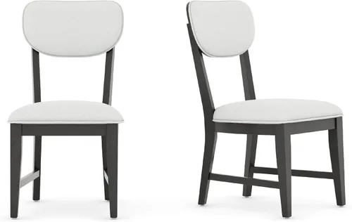 Miniatura 9 de COLAMY Juego de 2 sillas de comedor de madera maciza, modernas sillas de cocina tapizadas de mediados de siglo con cojín de 3.3 pulgadas de grosor