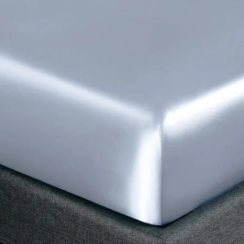 Miniatura 182 de Homiest Juego de sábanas de satén de lujo de 3 piezas con bolsillo profundo, 1 sábana bajera + 1 sábana encimera + 1 funda de almohada