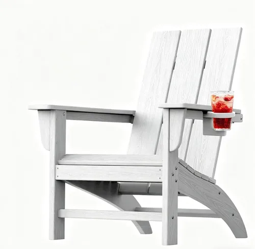 Miniatura 30 de Silla Adirondack de Madera Sintética Adiromoti, Sillas de Patio Resistente a Todo Clima, Aspecto de Madera, Silla Pre-Ensamblada para Fuego al Aire