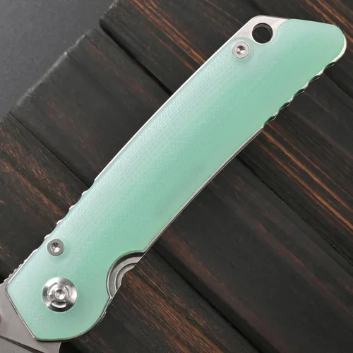 Miniatura 5 de Sitivien ST128 - Cuchillo plegable, hoja D2 G10, mango de seguridad, trazador de líneas de seguridad, cuchillo de herramienta EDC para senderismo al