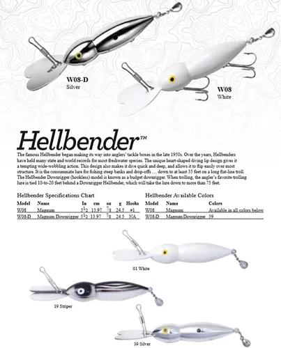 Miniatura 2 de Heddon Magnum Hellbender - Señuelo de pesca de buceo profundo, 5 1/2 pulgadas, 7/8 onzas Blanco