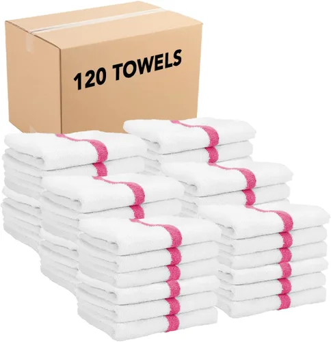 Miniatura 18 de Arkwright - Paquete de 6 toallas blancas de baño para gimnasio, 100 % algodón, suaves, de secado rápido, absorbentes del sudor, toallas de calidad