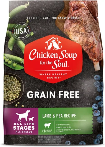 Chicken Soup for the Soul All Natural Premium - Alimento seco para perros sin granos para toda la vida, primer ingrediente de carne real, sin