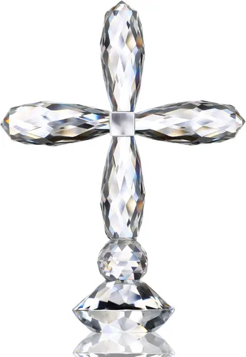 Miniatura 10 de H&D HYALINE & DORA Hecho a mano 5.5 pulgadas cristal cruz santa cruz coleccionable cruces irlandesas figurita para decoración de mesa del hogar