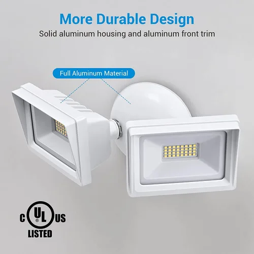 Miniatura 5 de DEWENWILS Luz de inundación LED de 5400LM del anochecer al amanecer al aire libre, 62W 5000K luz de seguridad LED con fotocélula IP65, impermeable
