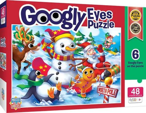 Miniatura 21 de MasterPieces – Rompecabezas de 48 piezas para niños de 4+ años, animales del bosque con ojos googly, juego educativo y divertido, idea de regalo