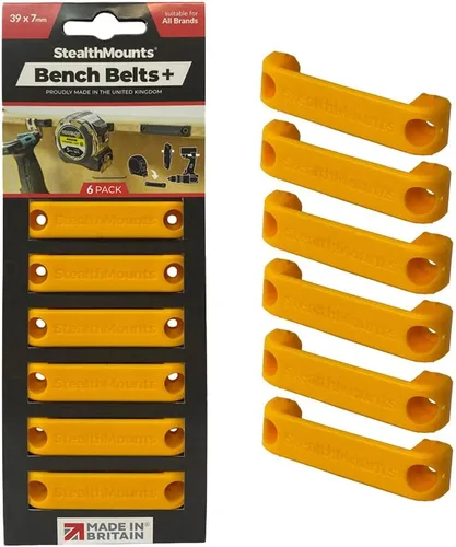 Miniatura 6 de StealthMounts Black Bench Belt Plus - Soporte universal para herramientas, cinturón de banco + juego, colgador de herramientas perfecto para Negro