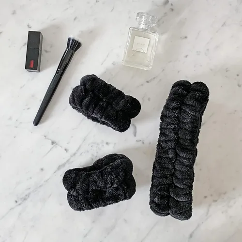 Miniatura 8 de FROG SAC Diadema de Spa Esponjosa y Muñequeras para Lavado Facial, Diademas Suaves para Cuidado de la Piel para Mujeres, Accesorios Suaves