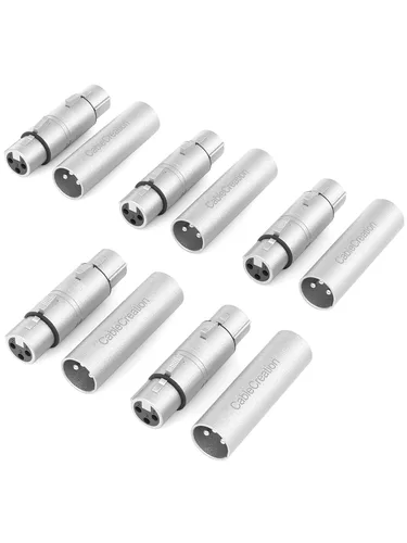Miniatura 12 de CableCreation Adaptador XLR - Conector hembra a macho, acoplador de extensión de cable de micrófono XLR compatible con mezclador, altavoz