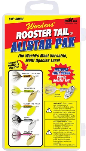 Yakima Bait Kit de caja de señuelos Rooster Tail