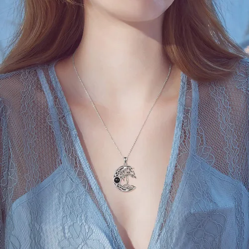 Miniatura 6 de ONEFINITY Tree of Life Necklace Sterling Silver I Love You 100 LanguagesMoonstone Necklace Cremation Jewelry for Women Girls Gifts