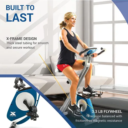 Miniatura 3 de XTERRA Bicicleta estática plegable para fitness, capacidad de peso de 225 libras