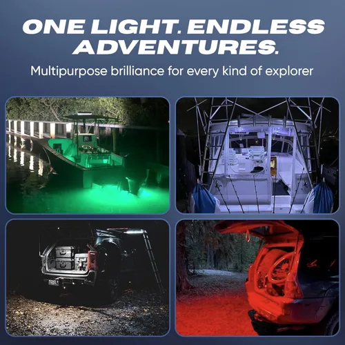 Miniatura 6 de Black Oak Luces LED marinas LED para barco, luces de acento marino, luces de pesca, luces de cortesía, luces de cubierta, luces blancas regulables