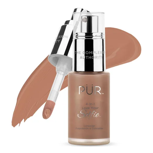 Miniatura 18 de PÜR MINERALS 4-in-1 Love Your Selfie Foundation & Concealer - Longwear Medium-to-Full Coverage Liquid Makeup Foundation with Hydrating Blend for