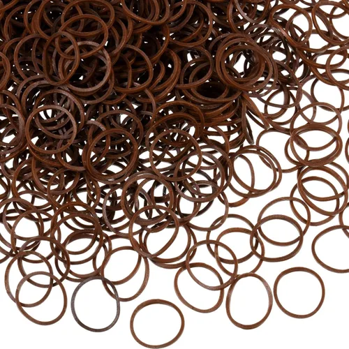 Miniatura 16 de Hicarer 1000 mini bandas de goma bandas elásticas suaves para peinados de cabello (1.5 cm, transparente)