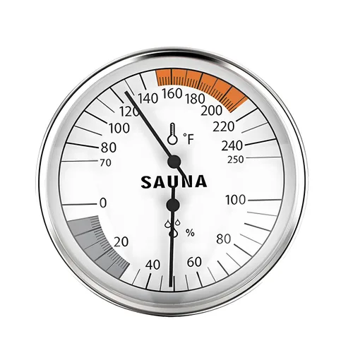 Termómetro de sauna, termómetro de habitación interior, higrómetro 2 en 1 para baños de sauna, no requiere baterías