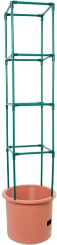 Miniatura 7 de Hydrofarm GCTR 10 Gal Sistema de Cultivo de Jardín de Tomate con Torre de Enrejado de 4 Pies con Ruedas para Enredaderas, Flores y Jardines
