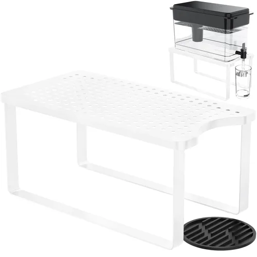 Miniatura 9 de Soporte dispensador de filtro de agua con bandeja de goteo, 7.9 pulgadas de ancho x 14.9 pulgadas de profundidad x 7 pulgadas de alto, soporte
