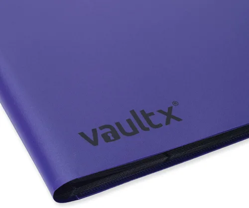 Miniatura 4 de Vault X Carpeta estándar de 9 bolsillos, con capacidad para 360 tarjetas intercambiables en 20 páginas de carga lateral (morado)