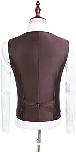 Miniatura 5 de Chaleco de esmoquin para hombre, mezcla de lana de tweed, espiga de espiga de espiga