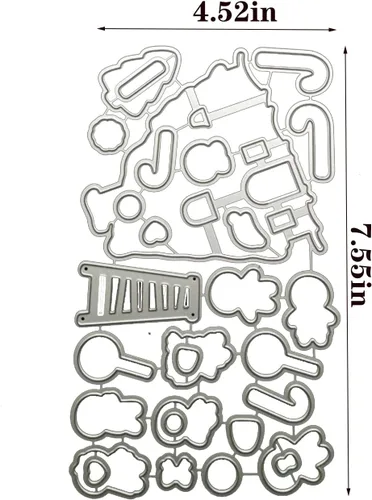 Miniatura 4 de Juego de sellos y troqueles transparentes de silicona para la fabricación de tarjetas, troqueles de corte, plantillas de corte para álbumes