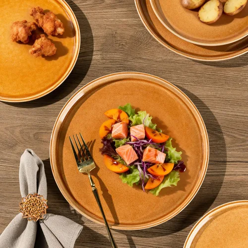 Miniatura 5 de GBHOME Juego de vajilla de cerámica para 4, 12 piezas, platos y cuencos de cerámica, platos resistentes a los arañazos, aptos para lavavajillas
