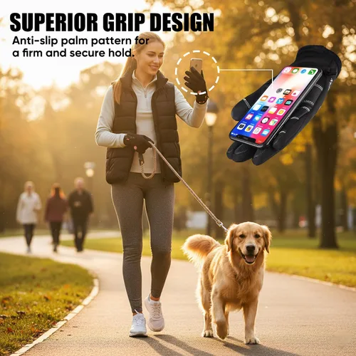 Miniatura 8 de Guantes térmicos antideslizantes e impermeables de invierno para hombres y mujeres, resistentes al viento, para clima frío, motociclismo, ciclismo