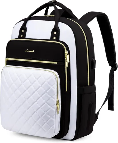 Miniatura 31 de LOVEVOOK Mochila para computadora portátil para mujer, mochila para trabajo de viaje, bolsa de computadora para enfermera, profesora, bolsa