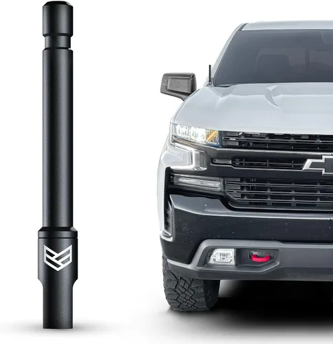 Miniatura 10 de RONIN FACTORY Antena de camión para accesorios Chevy Silverado y GMC Sierra, antirrobo, segura para lavado de autos, antena de repuesto corta