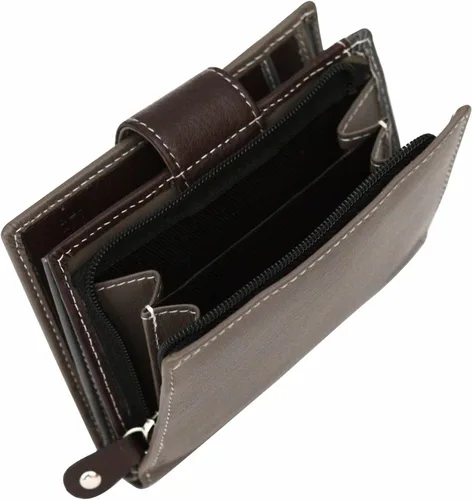 Miniatura 6 de Cartera de piel auténtica RFID para mujer, multicolor, 10 ranuras para tarjetas