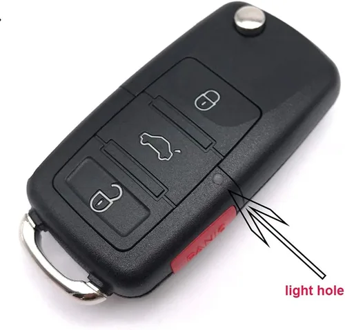 Miniatura 2 de Funda de llave con control remoto de cuatro botones para VW Volkswagen Jetta Beetle Passat Golf Rabbit GTI CC EOS, sin chip