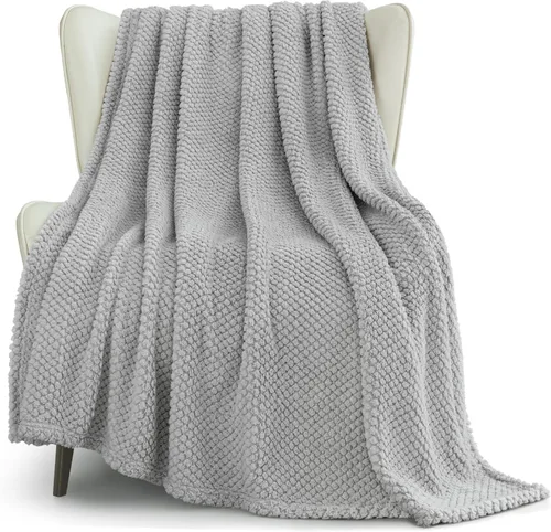 Miniatura 32 de Whale Flotilla Manta de forro polar extra grande para sofá, 50 x 70 pulgadas, manta jacquard suave y esponjosa para todas las estaciones, ligera