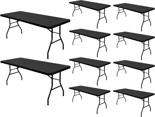 Miniatura 51 de Pack de 6 manteles de picnic elásticos ajustados para mesas rectangulares de 6 pies, impermeables, lavables, de spandex para patio, plegables
