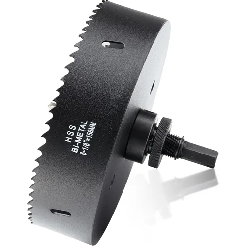 Miniatura 46 de Sierra de agujero de 4 1/8” (105mm) para madera y plástico, broca de corte de núcleo de sierra de agujero HSS bimetálica para paneles de yeso, Rojo
