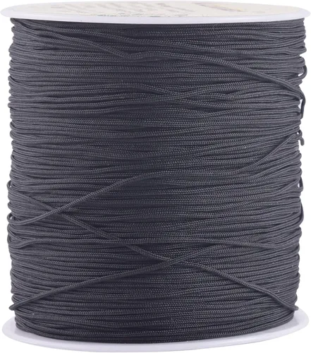 Miniatura 148 de KONMAY 1 rollo de cuerda de nailon para hacer pulseras de 150 yardas, trenzado de nailon Shamballa Macramé/cordón de cuentas de 0.4mm, cordón