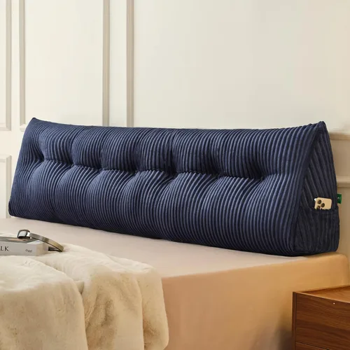 Miniatura 32 de Z-hom Almohada de cuña grande para cabecero, almohada triangular para cabecero tamaño king, almohada de lectura para cama con una almohada enrollada