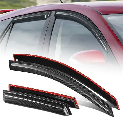 Miniatura 52 de DNA Motoring WVS-T2-0156 - Juego de 4 protectores de lluvia para ventana 04-08 Pacifica CS V6, tinte de humo, deflector de sol, viento y lluvia