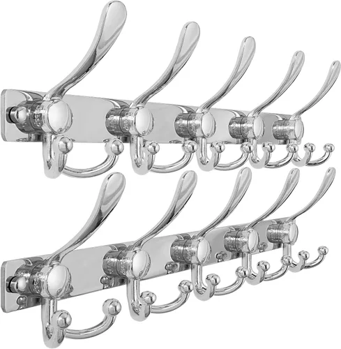 Miniatura 68 de Dseap - Perchero para montaje en pared, base resistente calibre 12 vs Flimsy de 0.039 pulgadas, ganchos sólidos antidesgarros, montaje en perno