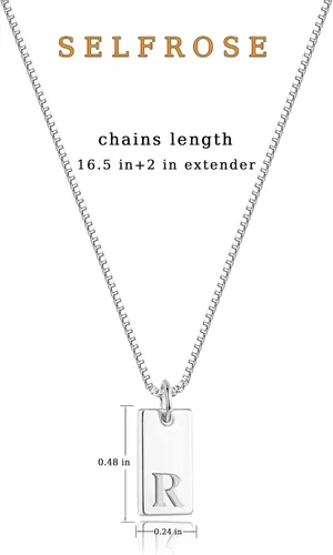 Miniatura 6 de SELFROSE Collares con iniciales para mujer, delicado collar con letra de oro de 14 quilates, chapado en oro de 14 quilates, collar con inicial