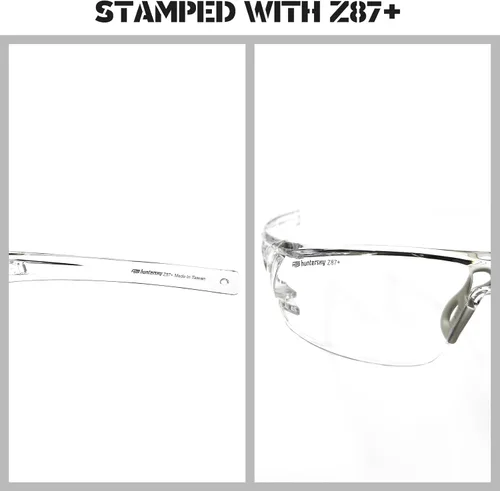 Miniatura 3 de HTS HUNTERSKY Anteojos de seguridad antivaho ANSI Z87.1, tamaño pequeño, protección para laboratorio de ciclismo de pickleball S241 antivaho