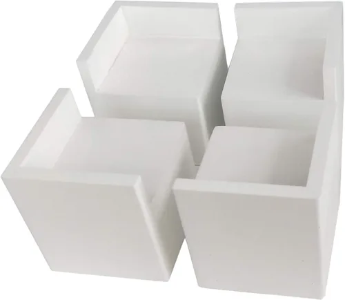 Miniatura 7 de Juego de 4 elevadores cuadrados de madera de 2 pulgadas para sofá, silla, patas de mesa, te ayudan a almacenar debajo de la cama (negro)
