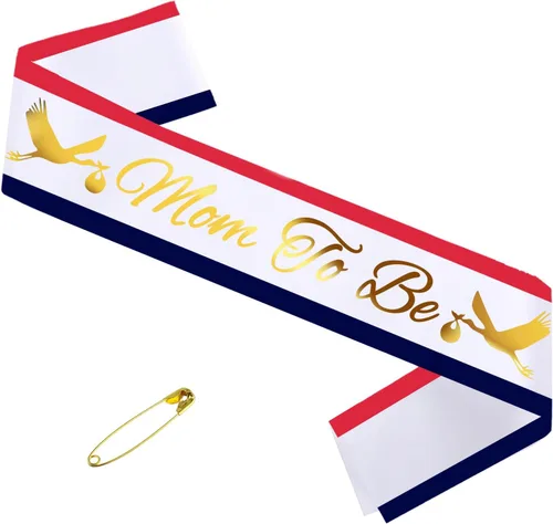 Miniatura 3 de Banda para mamá con bandera de colores de Estados Unidos; paquete de bandas para baby shower, recuerdos, suministros para mamá revelación de género