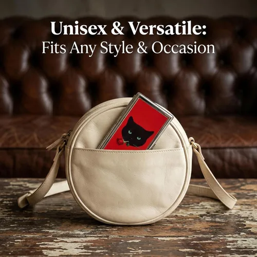 Miniatura 5 de Vintage Art Deco - Funda versátil para tarjetas y efectivo, cartera delgada de metal para mujeres y hombres, tarjetas de visita de identificación