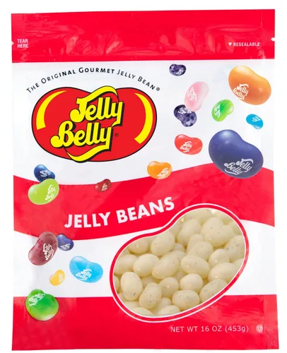 Jelly Belly Frijoles de Jalea de Vainilla Francesa - Bolsa Resellable de 1 Libra (16 Onzas) - Genuinos, Oficiales, Directamente de la Fuente