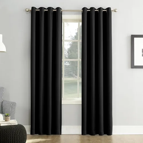 Miniatura 43 de Sun Zero Soho Paquete de 2 paneles de cortinas opacas con ojales de eficiencia energética, 54 x 84 pulgadas, color plateado Gris plateado